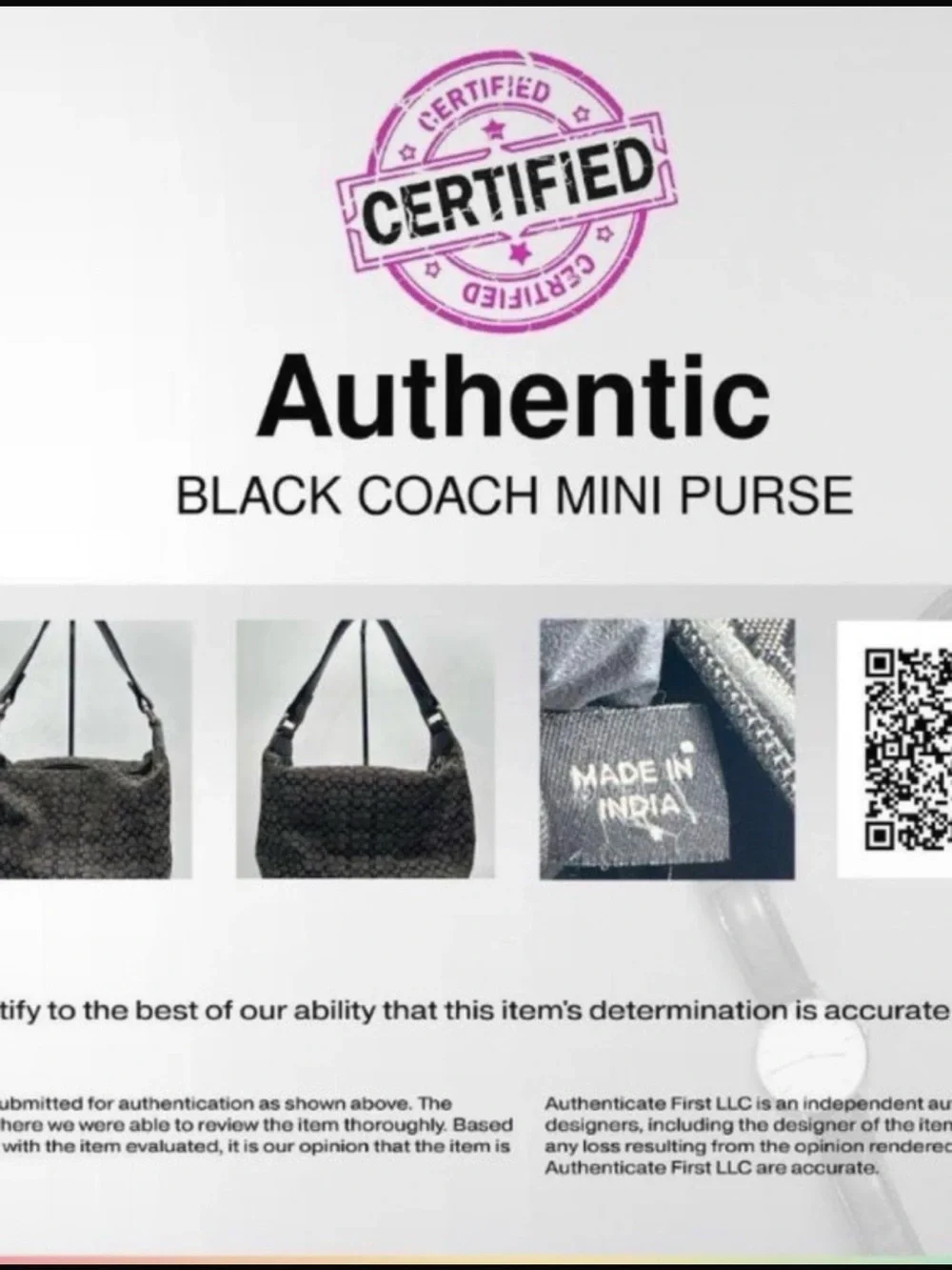 Coach black & gray monogram hobo Y2K Coach Mini Purse